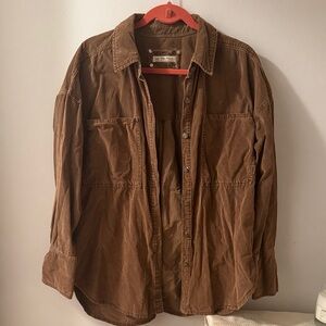 We The Free Women’s Brown Corduroy Button Down Shirt